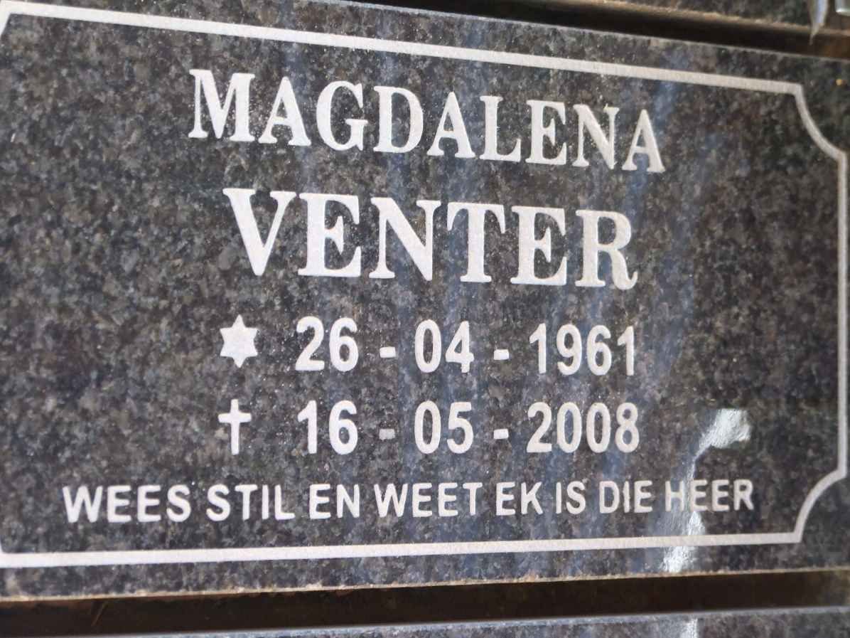 VENTER Magdalena 1961-2008