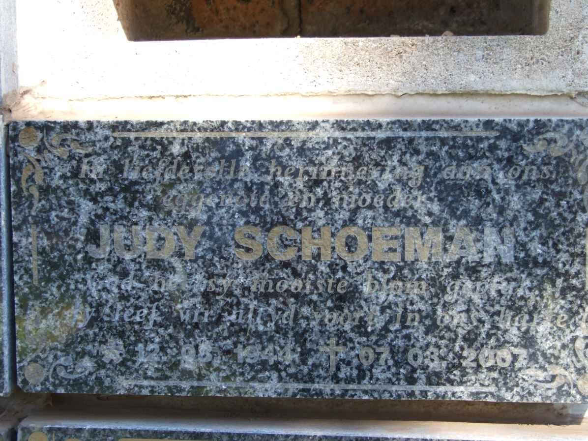 SCHOEMAN Judy 1944-2007