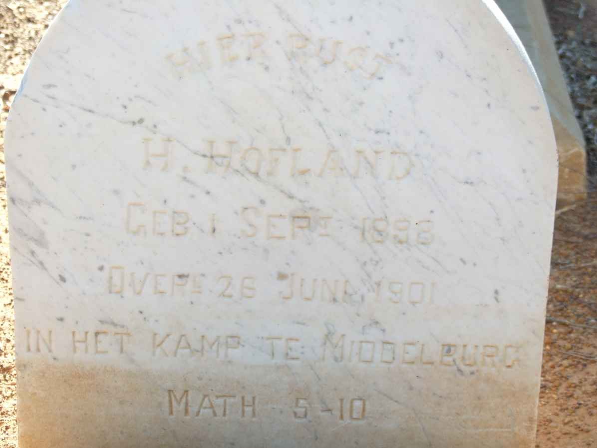 HOFLAND H. 1898-1901 #1