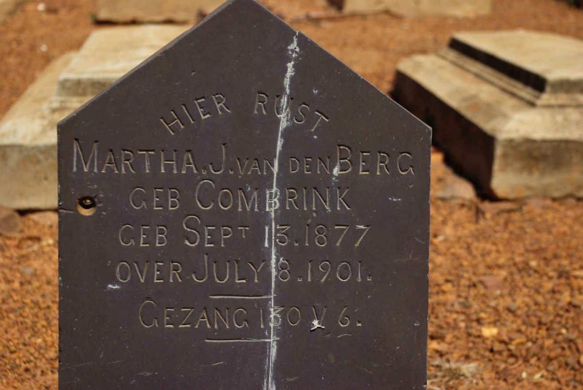 BERG Martha J., van den nee COMBRINK 1877-1901