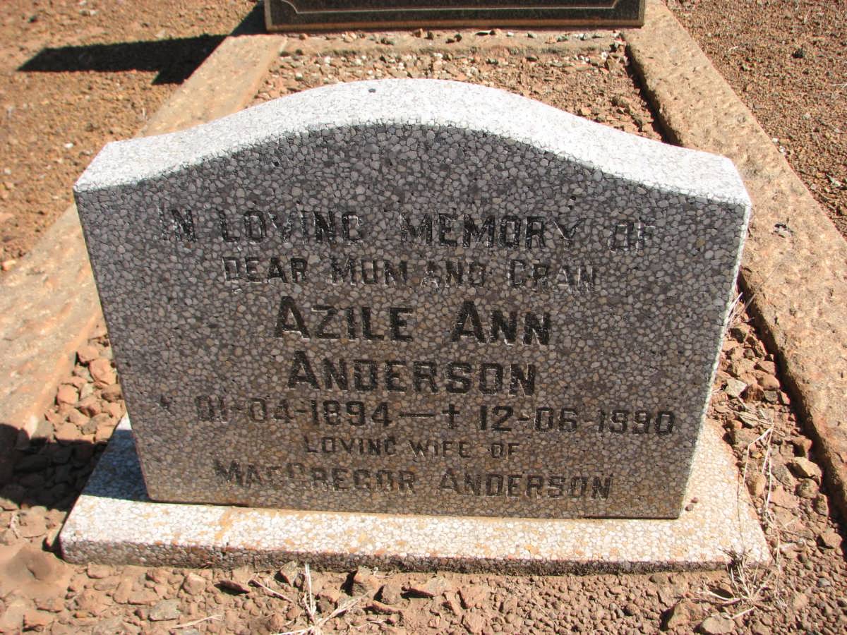 ANDERSON Azile Ann 1894-1990
