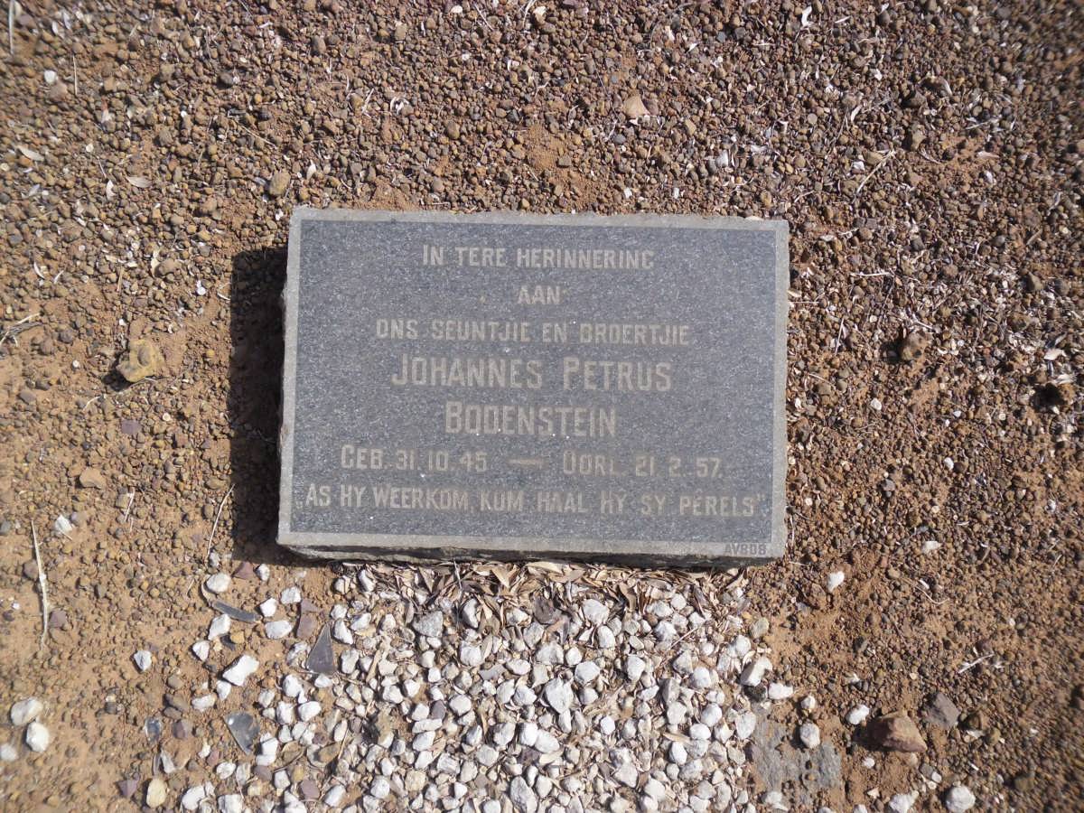 BODENSTEIN Johannes Petrus 1945-1957
