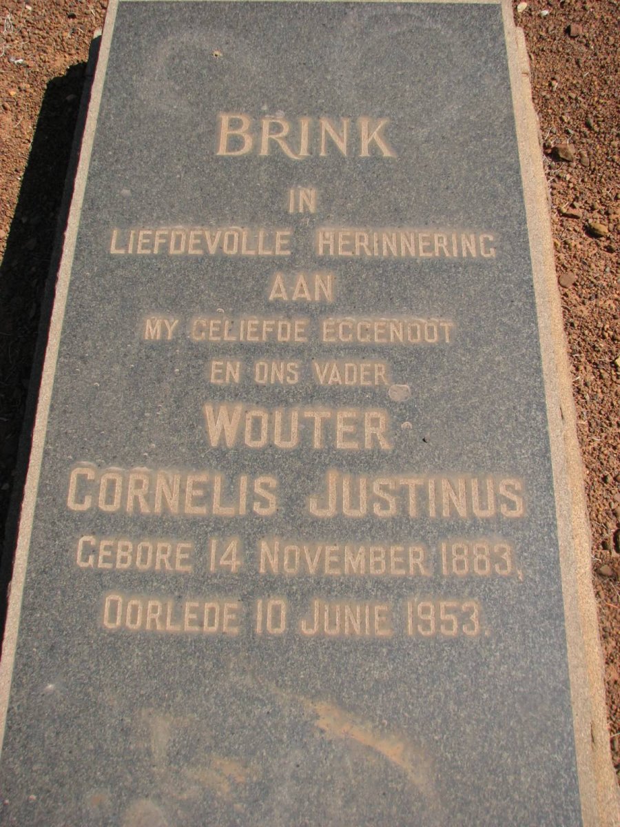 BRINK Wouter Cornelis Justinus 1883-1953
