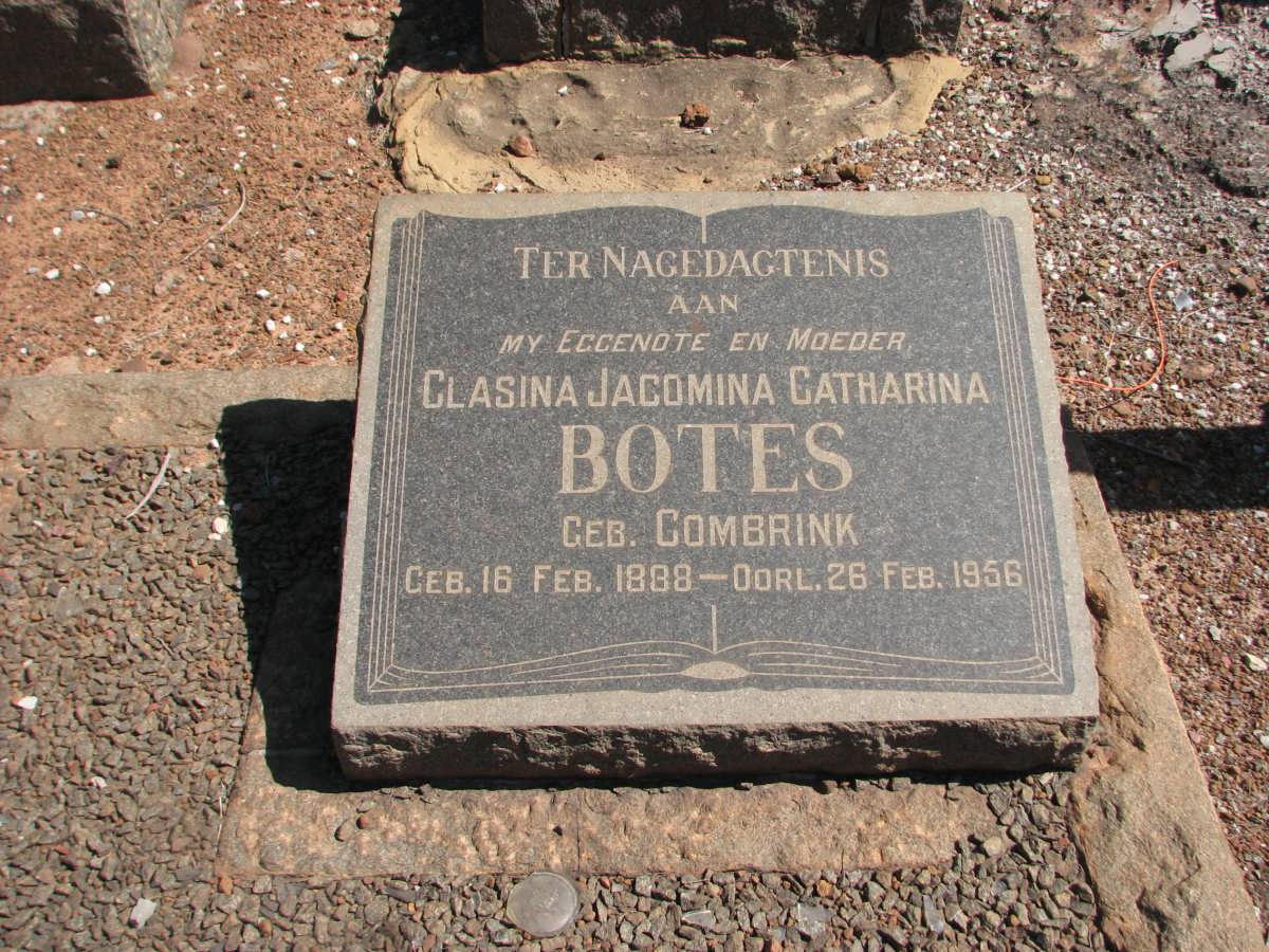 BOTES Clasina Jacomina Catharina nee COMBRINK 1888-1956
