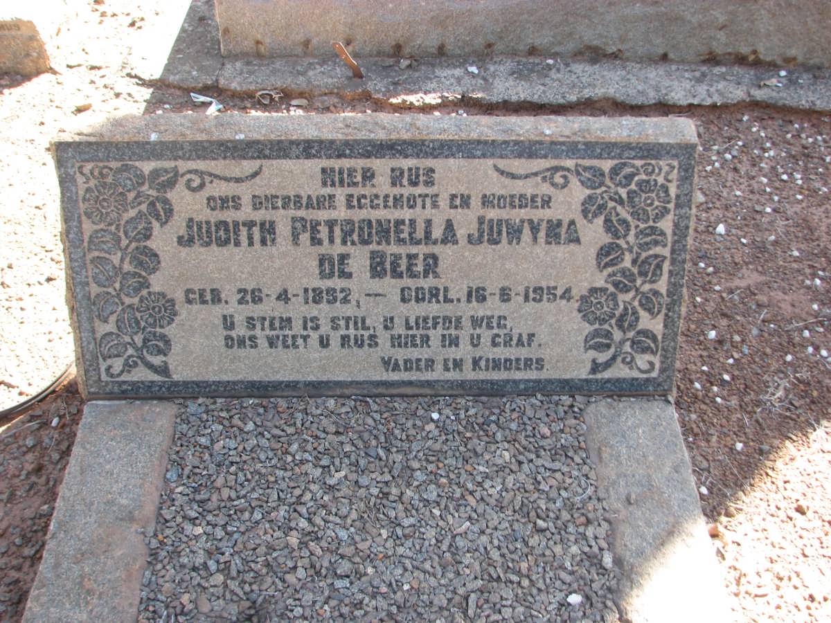 BEER Judith Petronella Juwyna, de 1852-1954