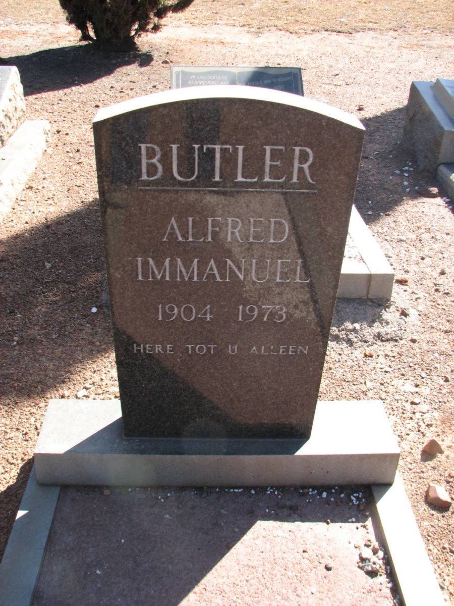 BUTLER Alfred Immanuel 1904-1973