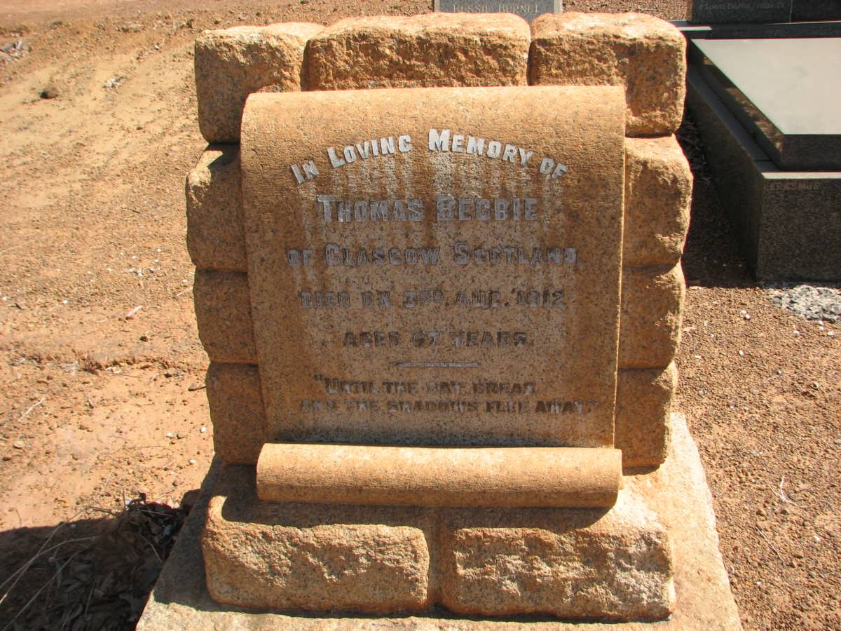 BEGBIE Thomas -1912