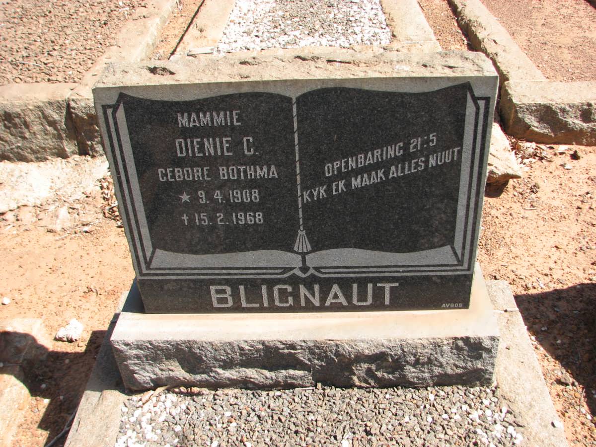 BLIGNAUT Dienie C. nee BOTHMA 1908-1968