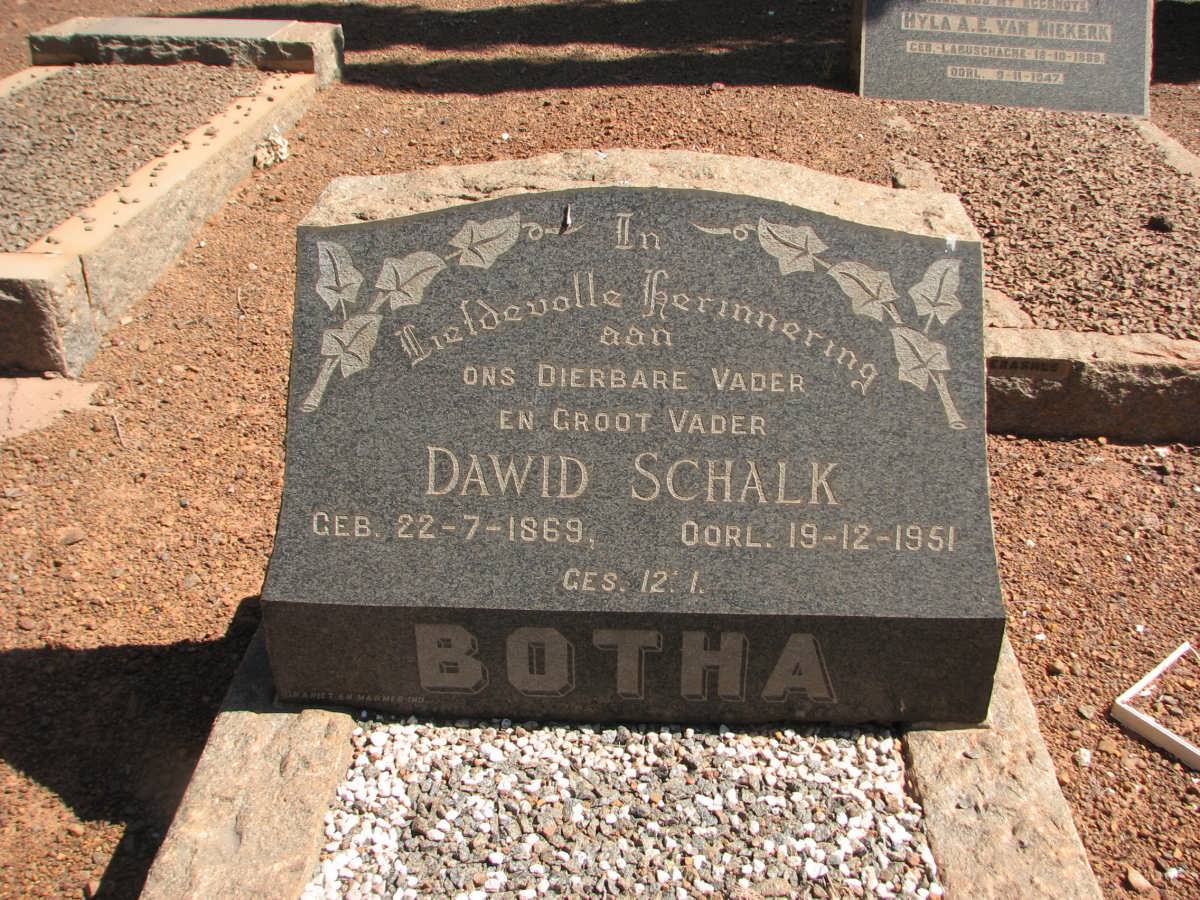 BOTHA Dawid Schalk 1869-1951