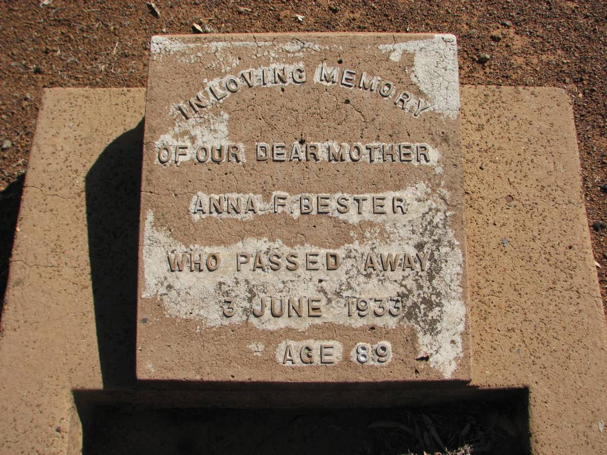 BESTER Anna F. -1933