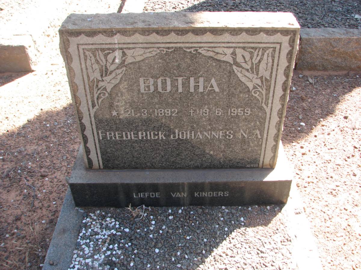 BOTHA Frederick Johannes N.A. 1892-1959