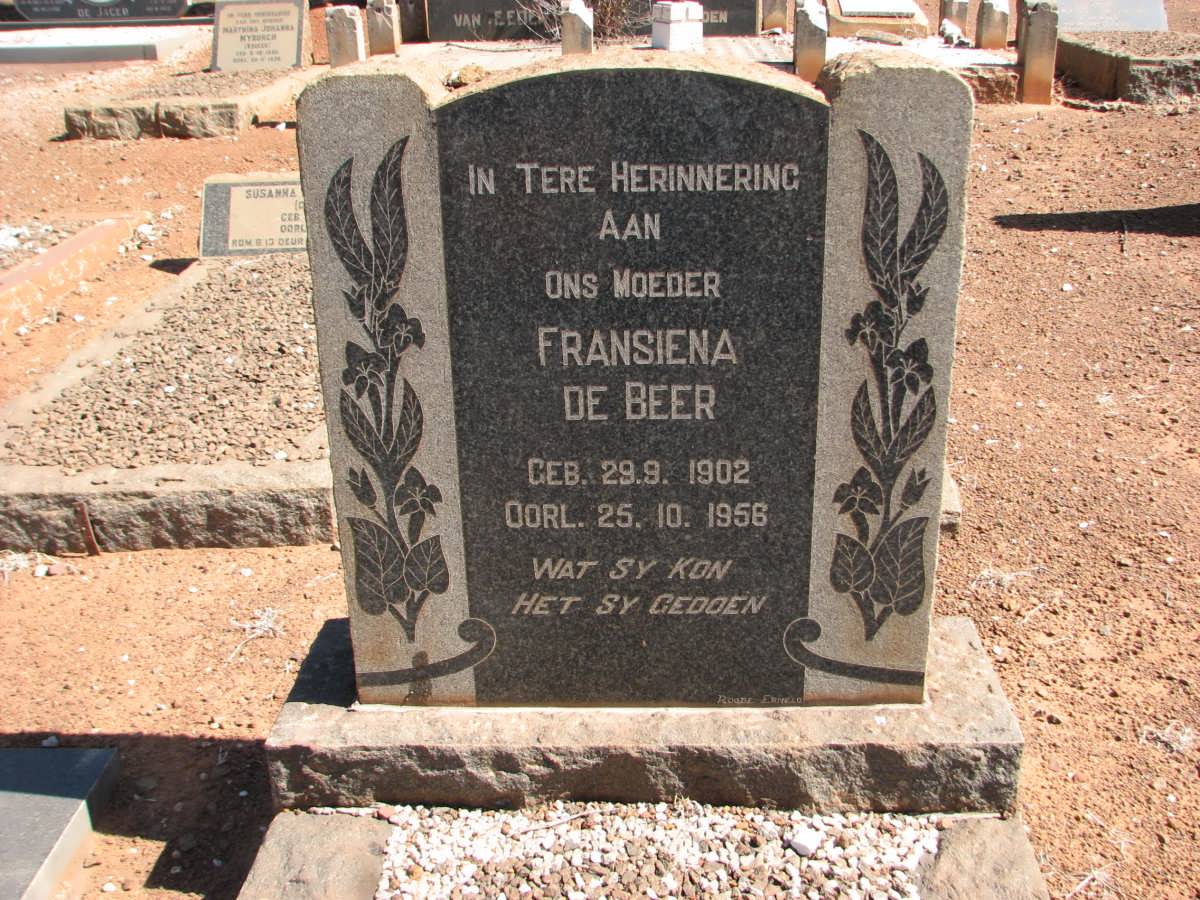 BEER Fransiena, de 1902-1956