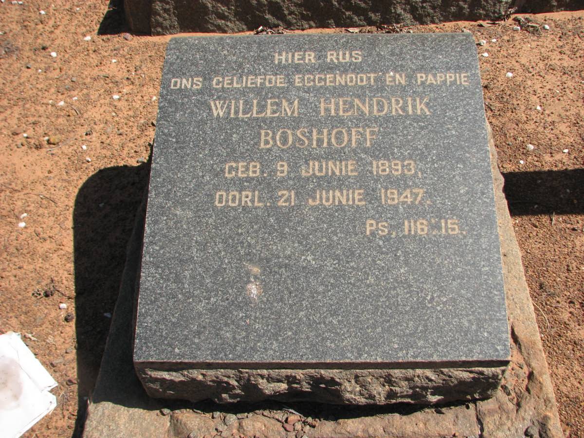 BOSHOFF Willem Hendrik 1893-1947