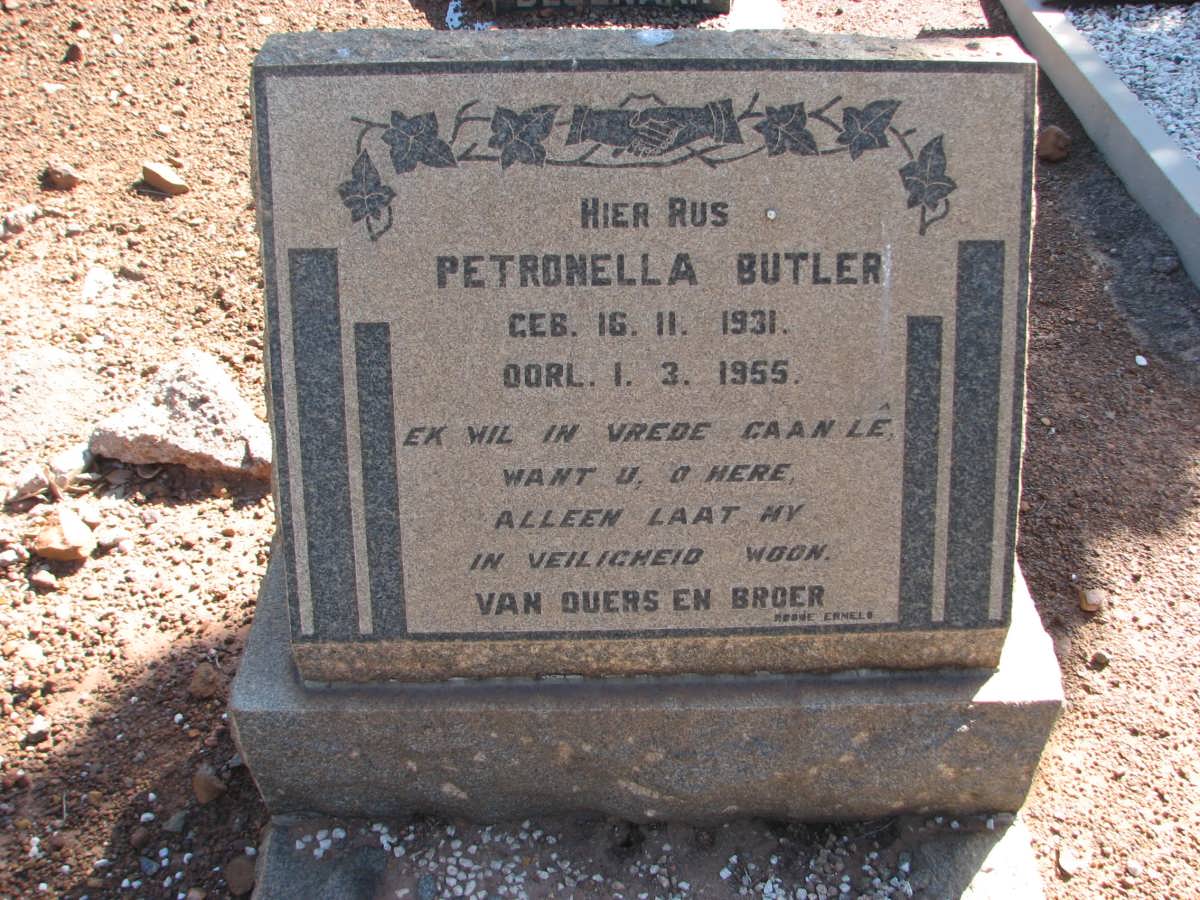BUTLER Petronella 1931-1955