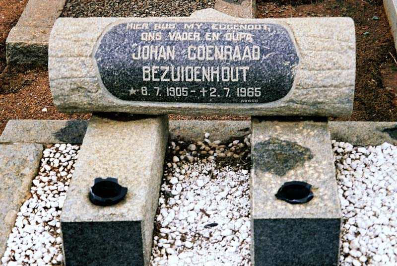 BEZUIDENHOUT Johan Coenraad 1905-1965