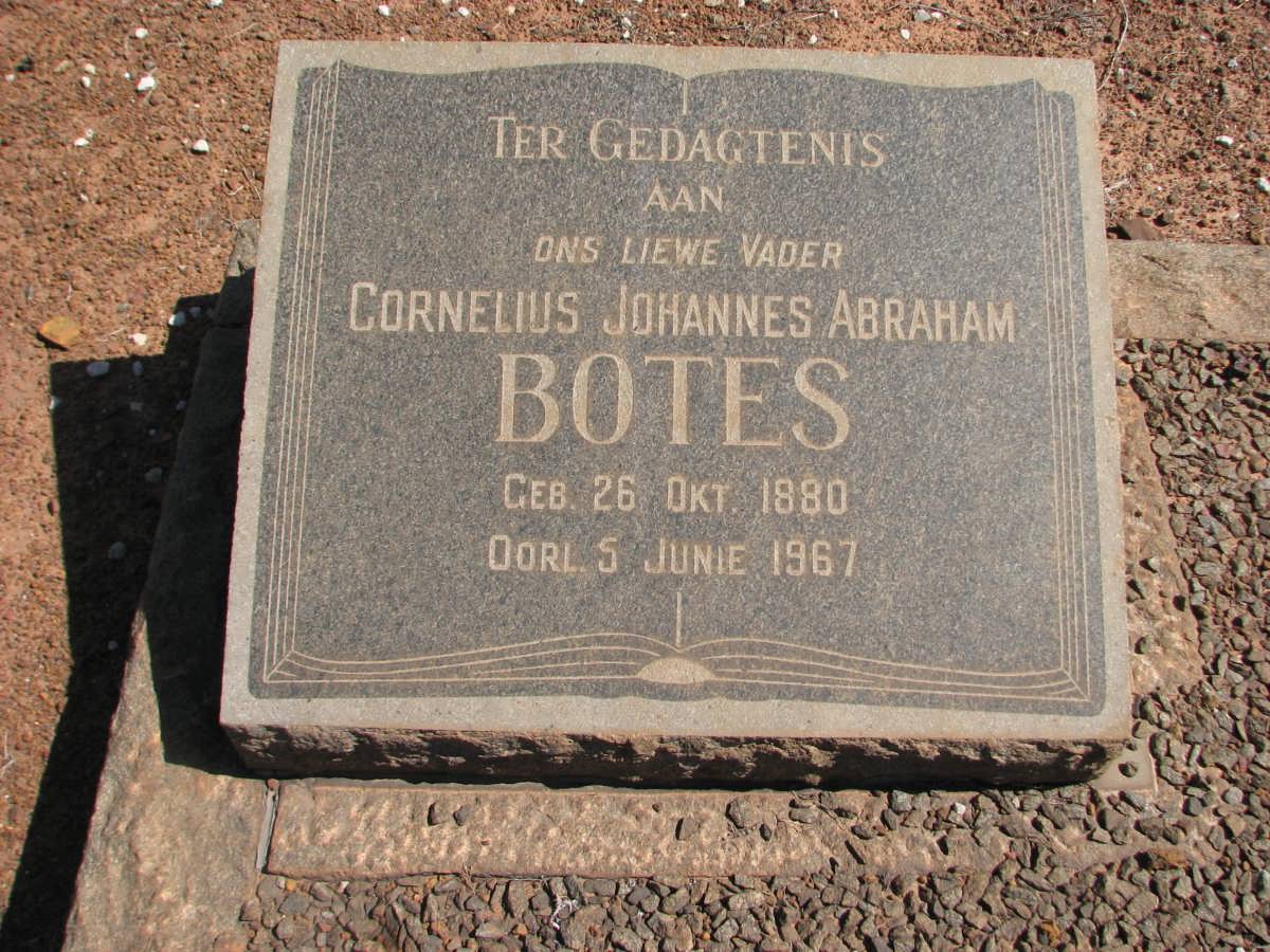 BOTES Cornelius Johannes Abraham 1880-1967