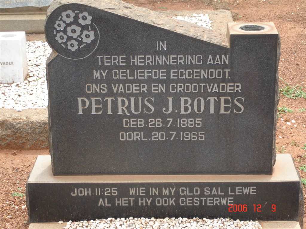 BOTES Petrus J. 1885-1965