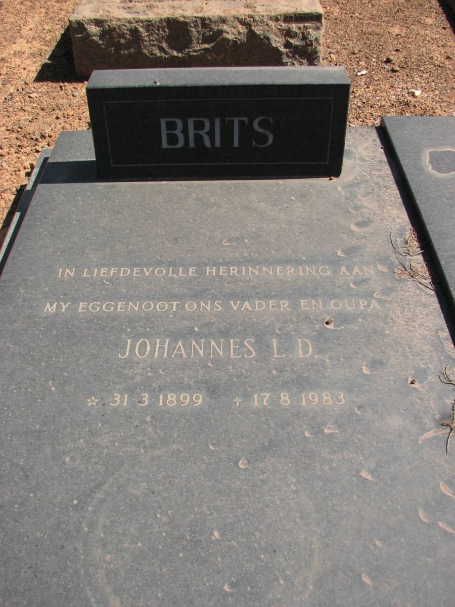 BRITS Johannes L.D. 1899-1983