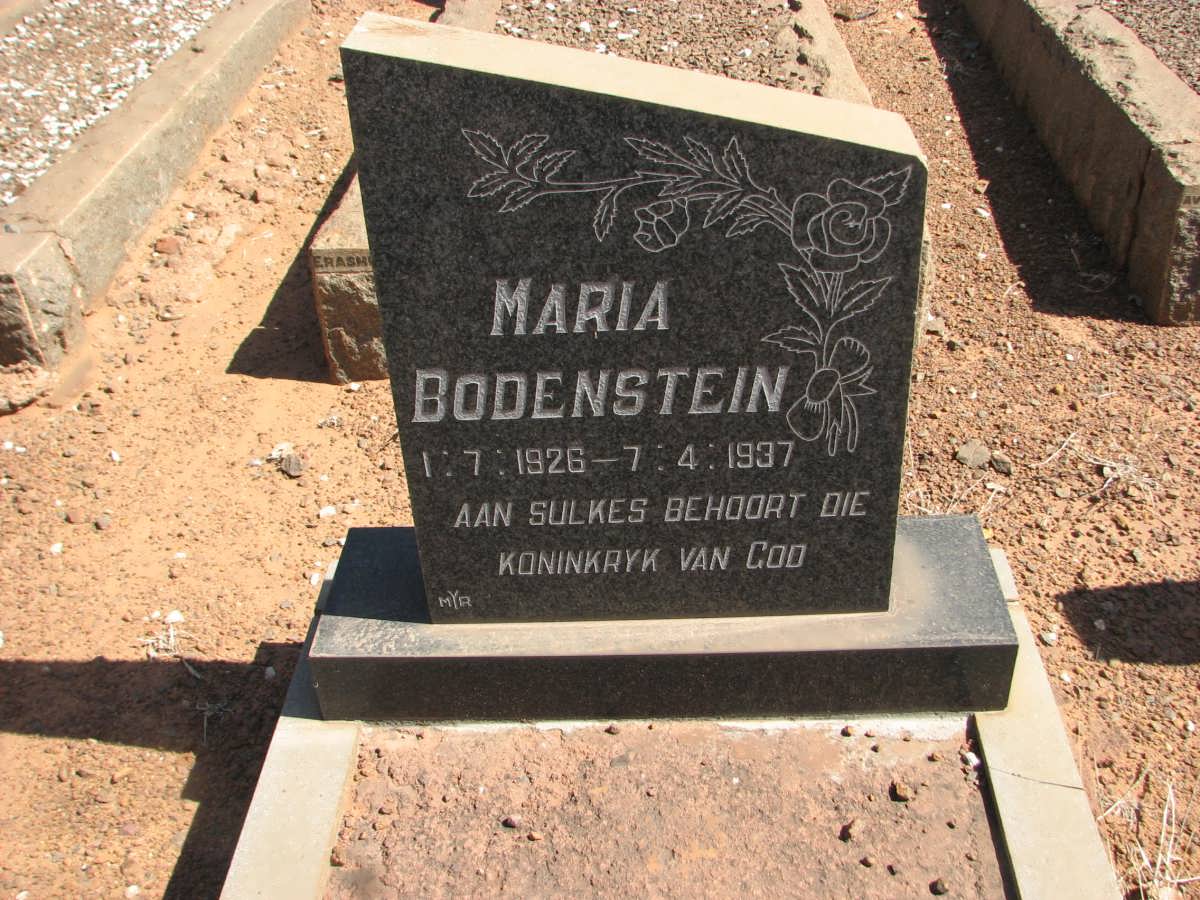 BODENSTEIN Maria 1926-1937