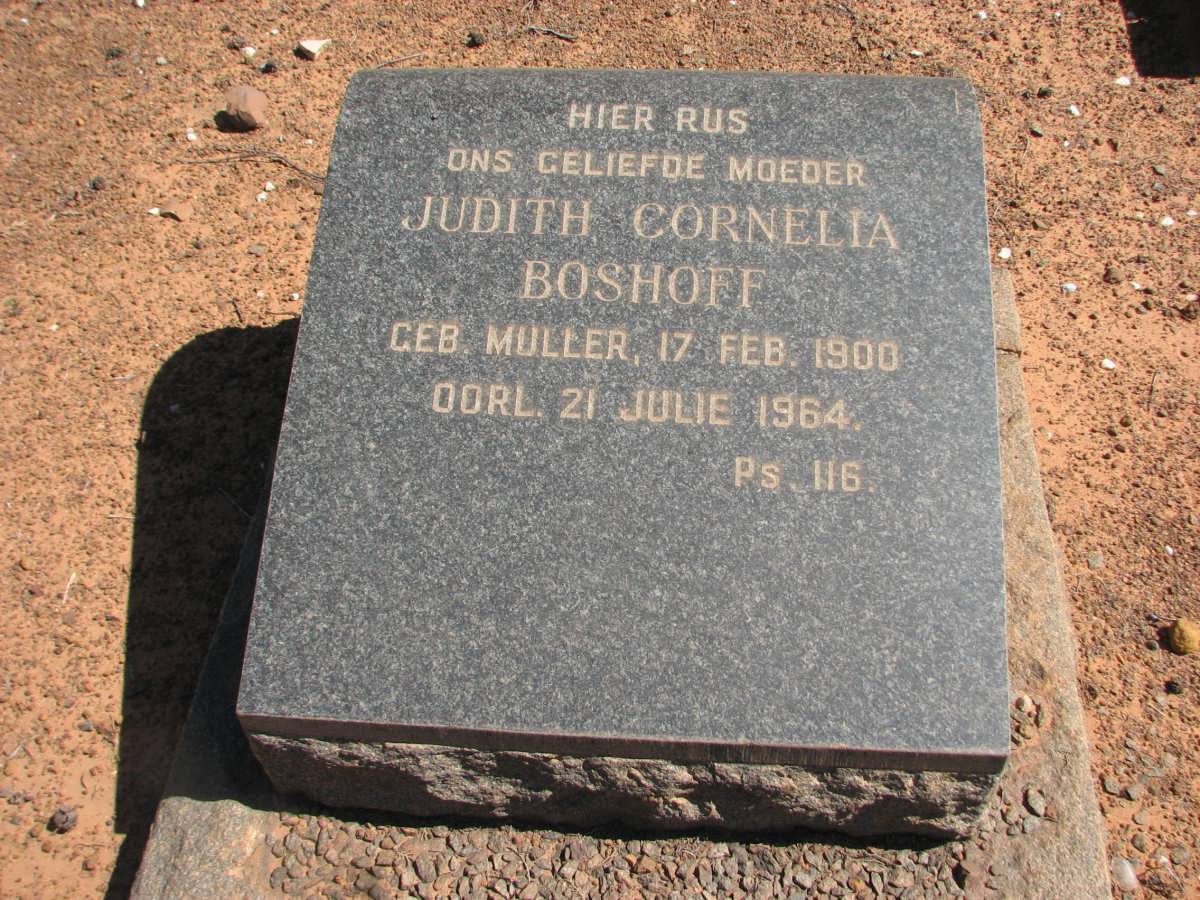 BOSHOFF Judith Cornelia nee MULLER 1900-1964
