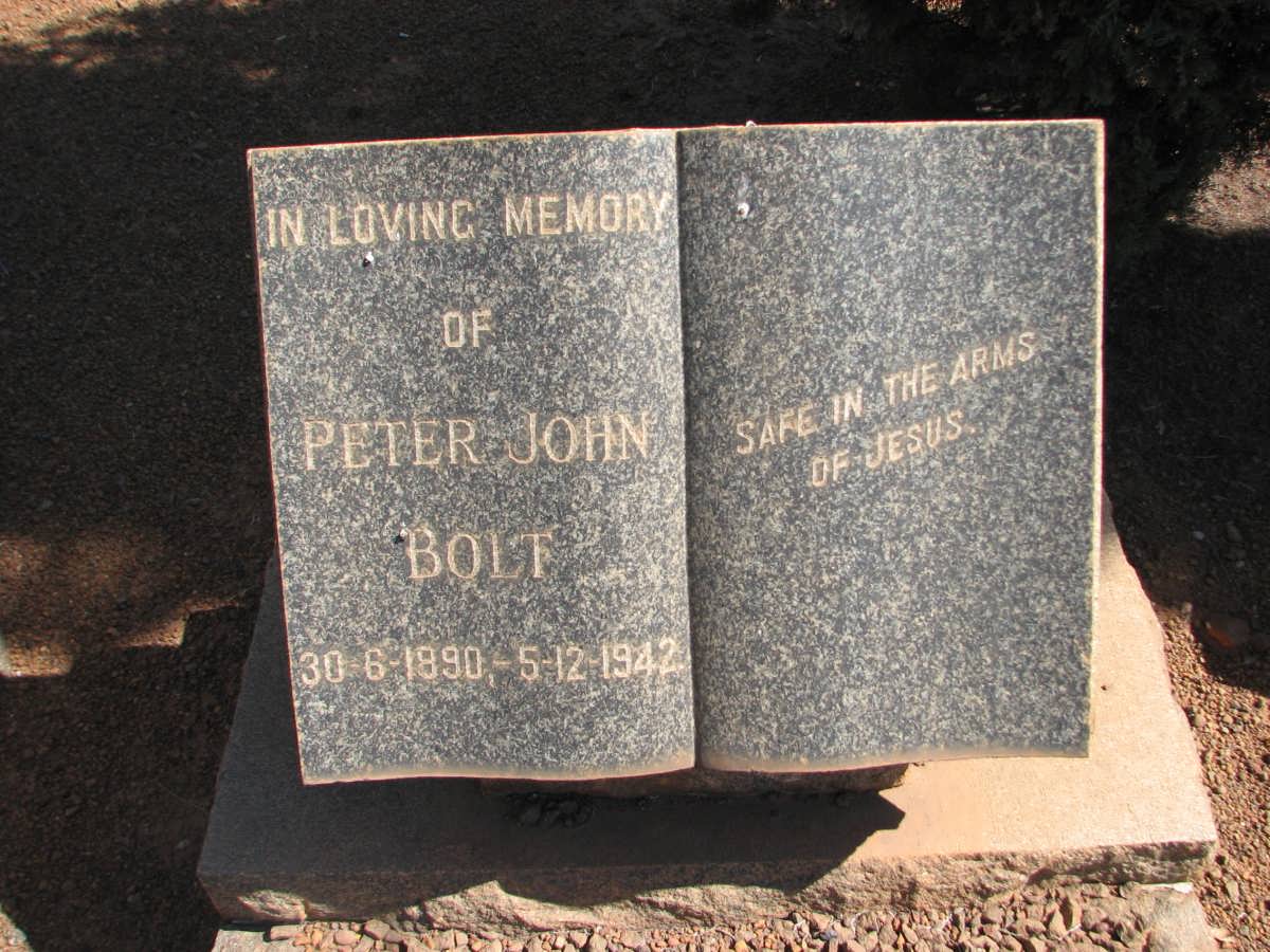 BOLT Peter John 1890-1942