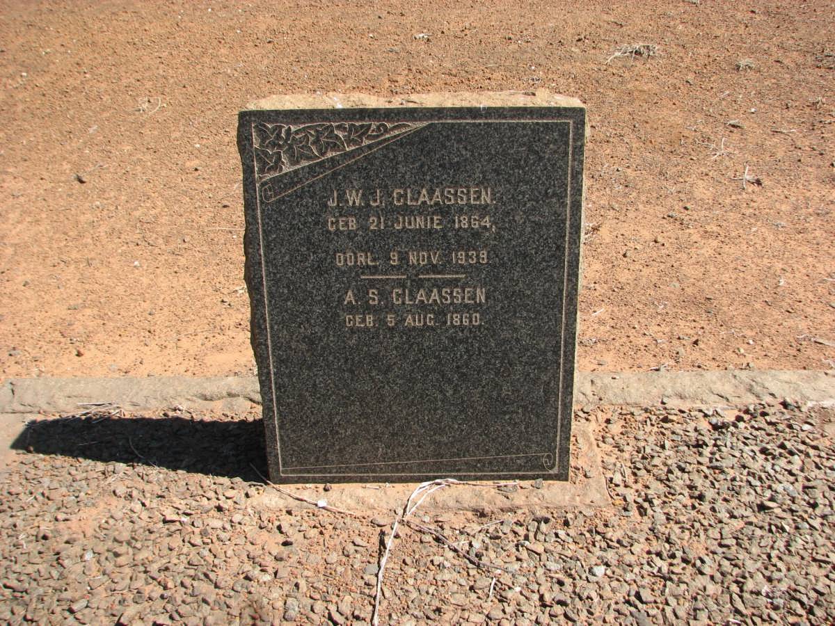 CLAASSEN J.W.J. 1864-1939 &amp; A.S. 1860-