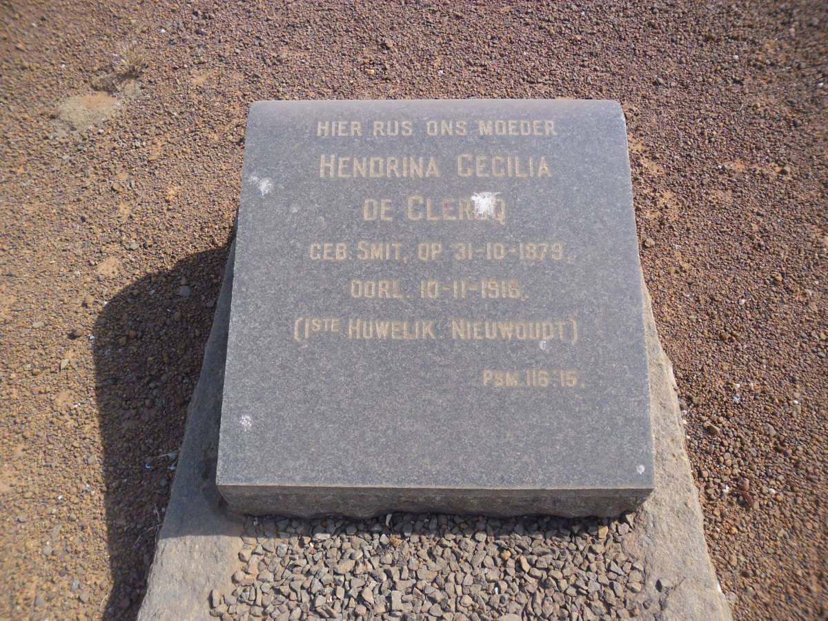 CLERCQ Hendrina Cecilia, de formerly NIEUWOUDT 1879-1916
