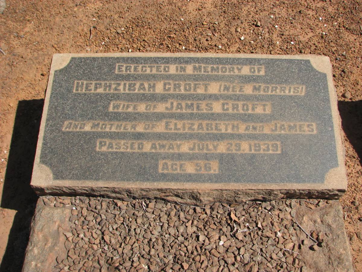 CROFT Hephzibah nee MORRIS -1939