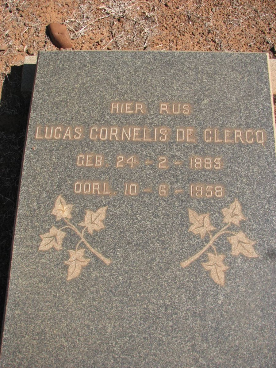 CLERCQ Lucas Cornelis, de 1885-1958