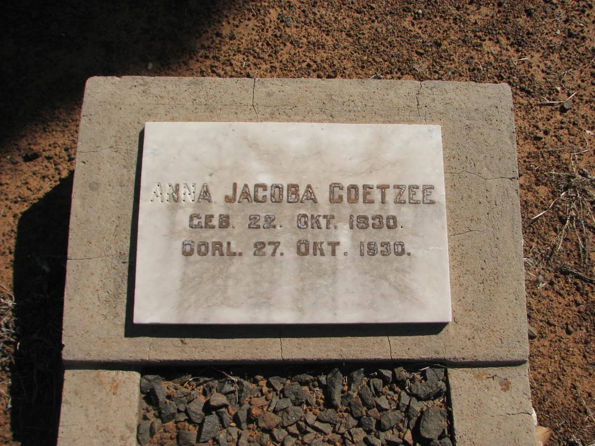 COETZEE Anna Jacoba 1930-1930