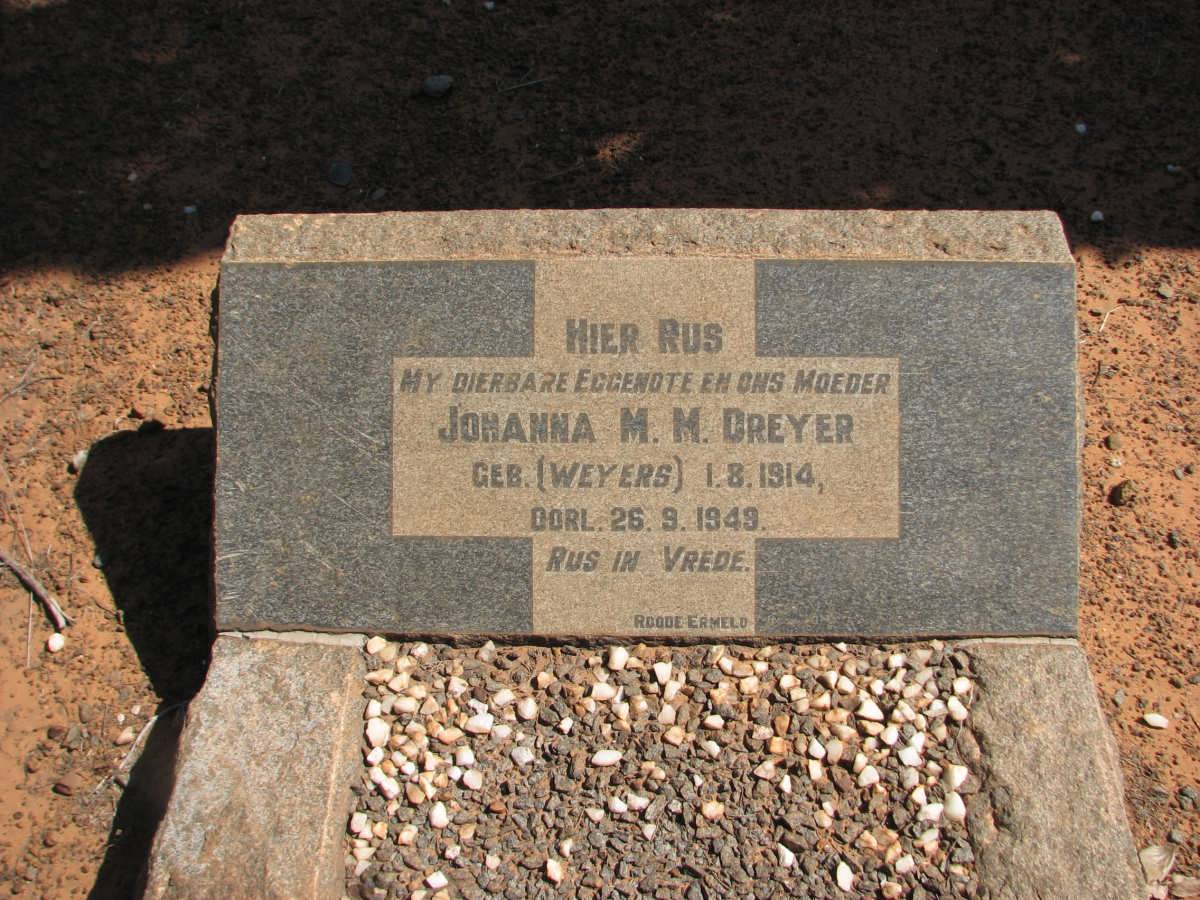 DREYER Johanna M.M. nee WEYERS 1914-1949