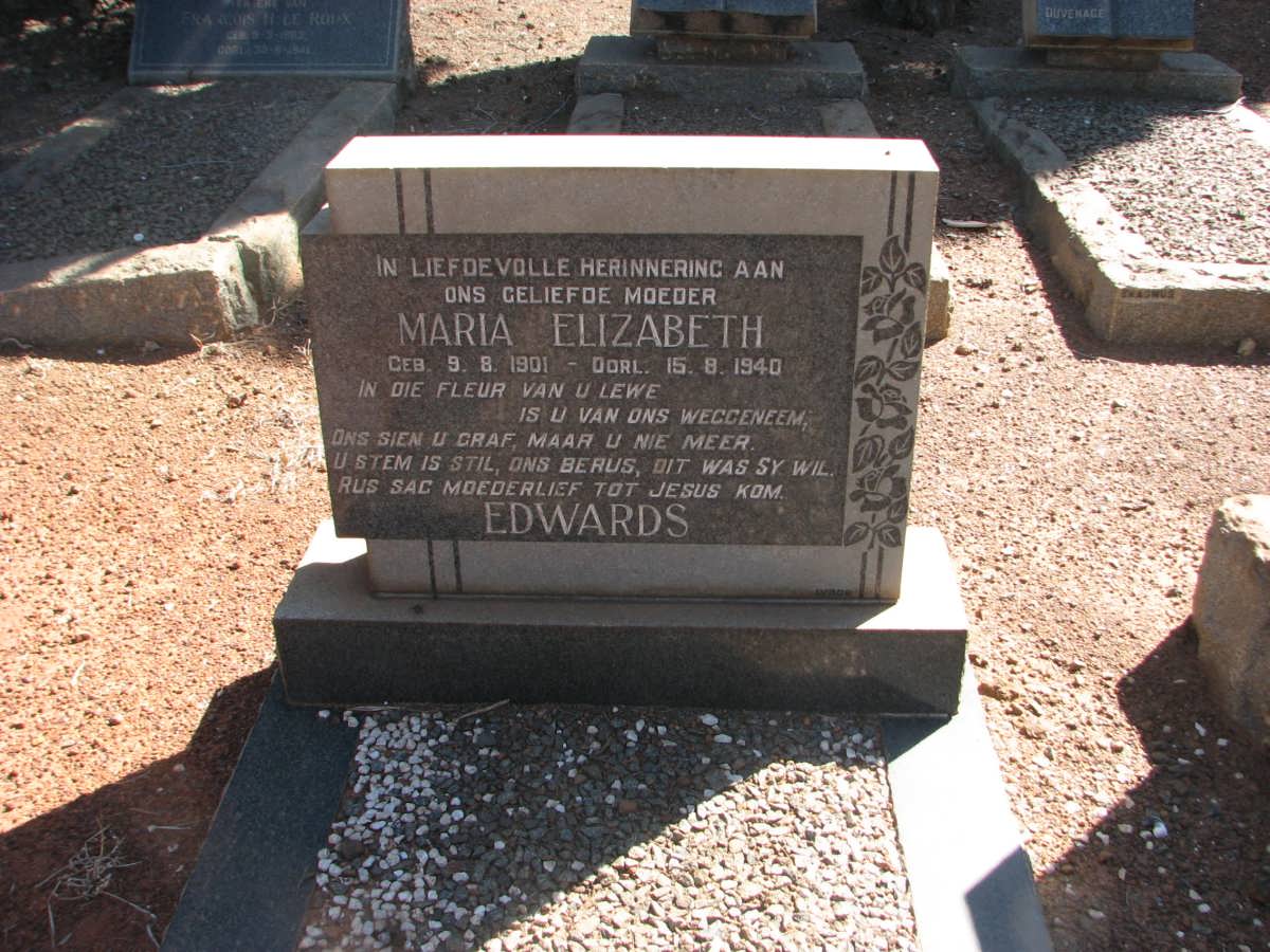 EDWARDS Maria Elizabeth 1901-1940