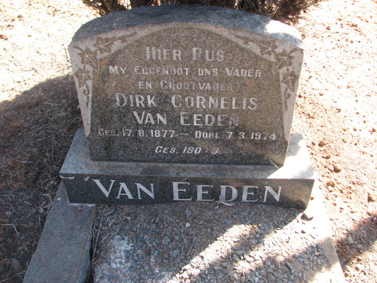 EEDEN Dirk Cornelis, van 1877-1974