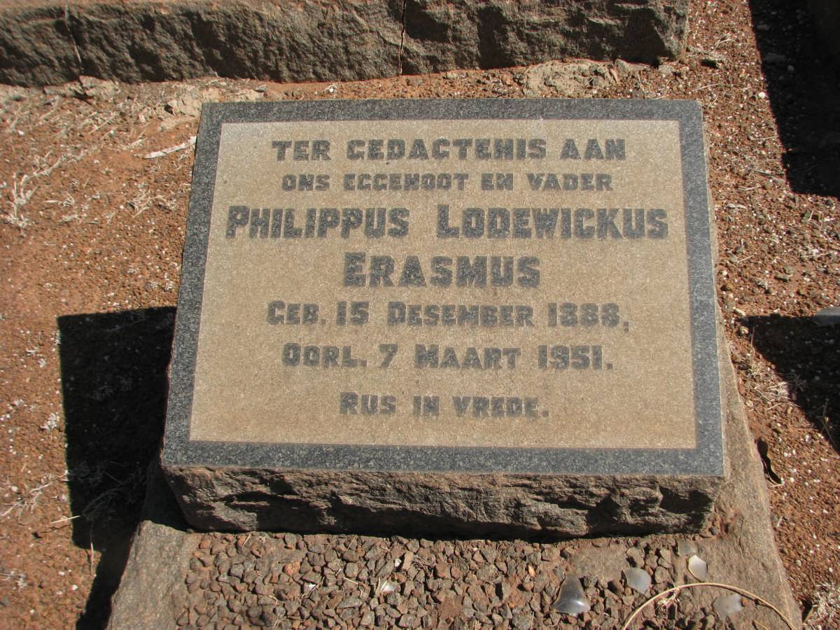 ERASMUS Philippus Lodewickus 1888-1951