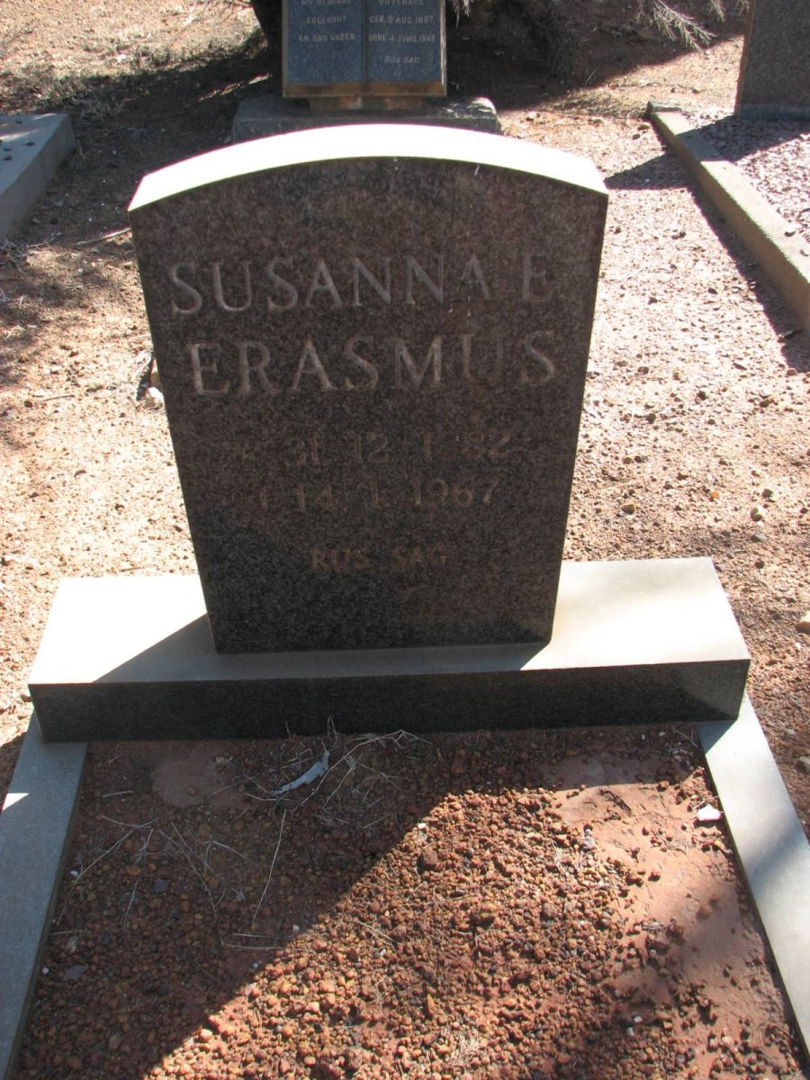 ERASMUS Susanna E. 1882-1967