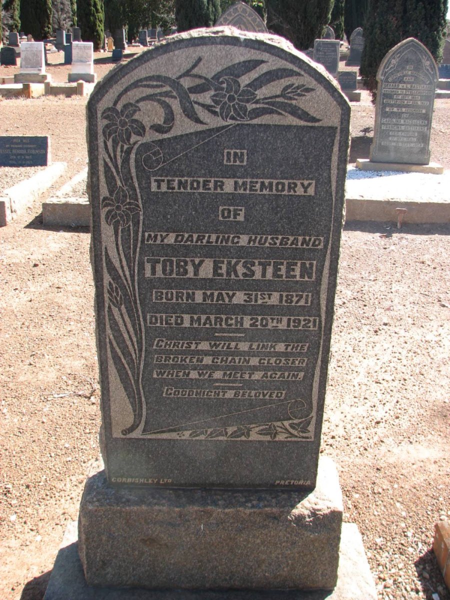 EKSTEEN Toby 1871-1921