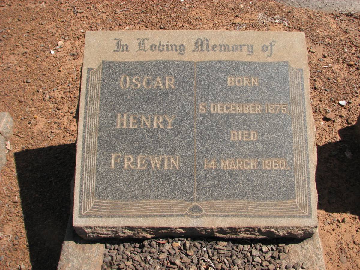 FREWIN Oscar Henry 1875-1960