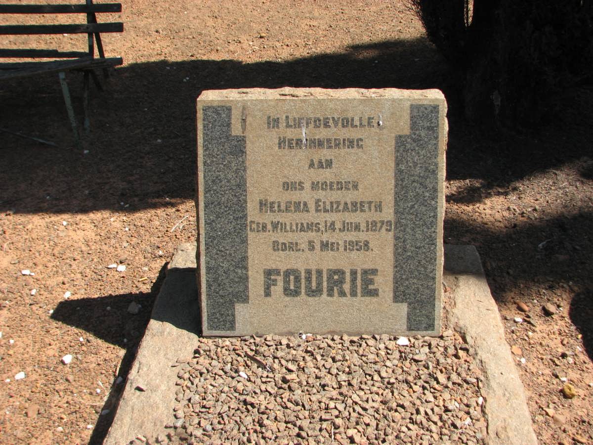FOURIE Helena Elizabeth nee WILLIAMS 1879-1958