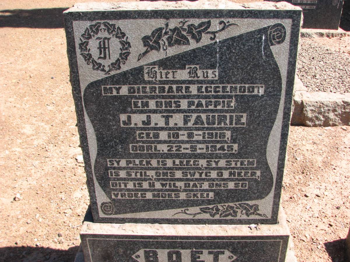 FAURIE J.J.T. 1916-1945