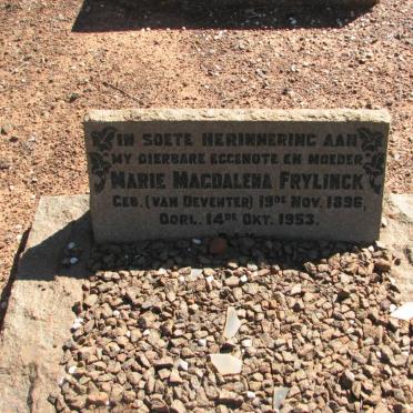 FRYLINCK Marie Magdalena nee VAN DEVENTER 1896-1953