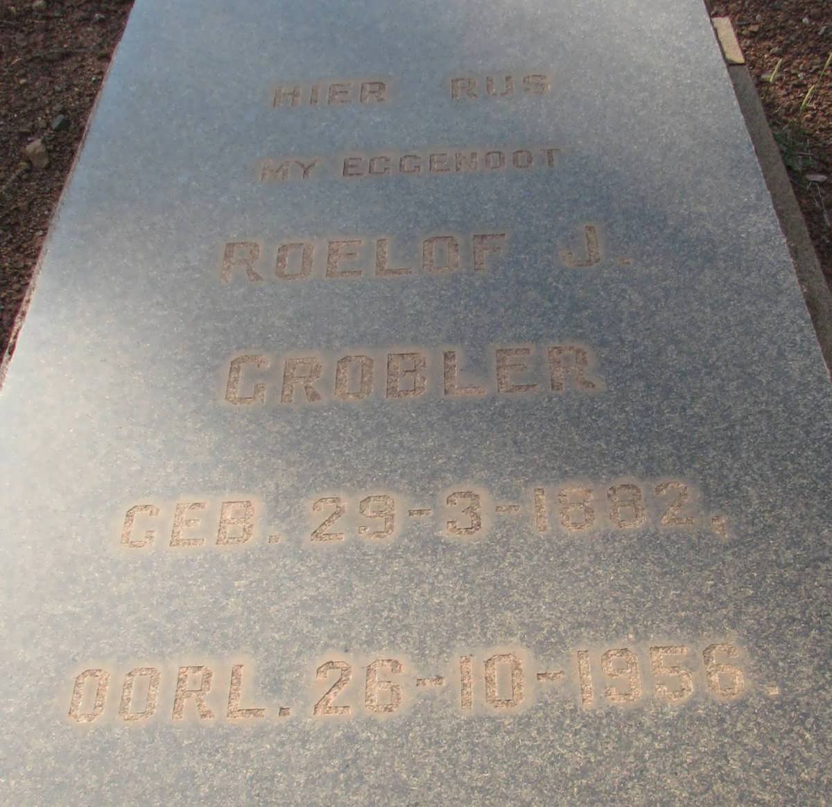 GROBLER Roelof J. 1882-1956
