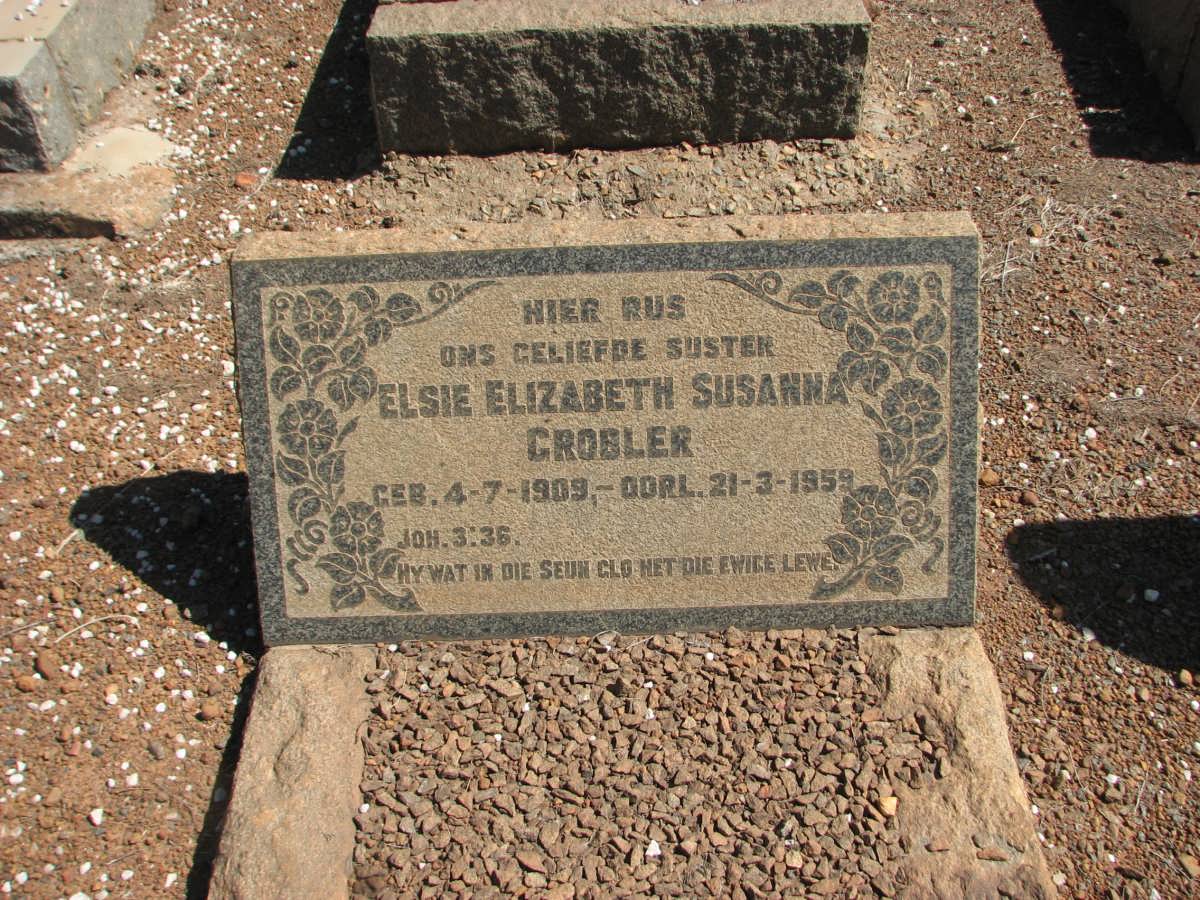 GROBLER Elsie Elizabeth Susanna 1909-1959