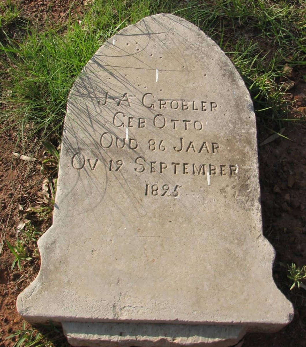 GROBLER J.A. nee OTTO -1895