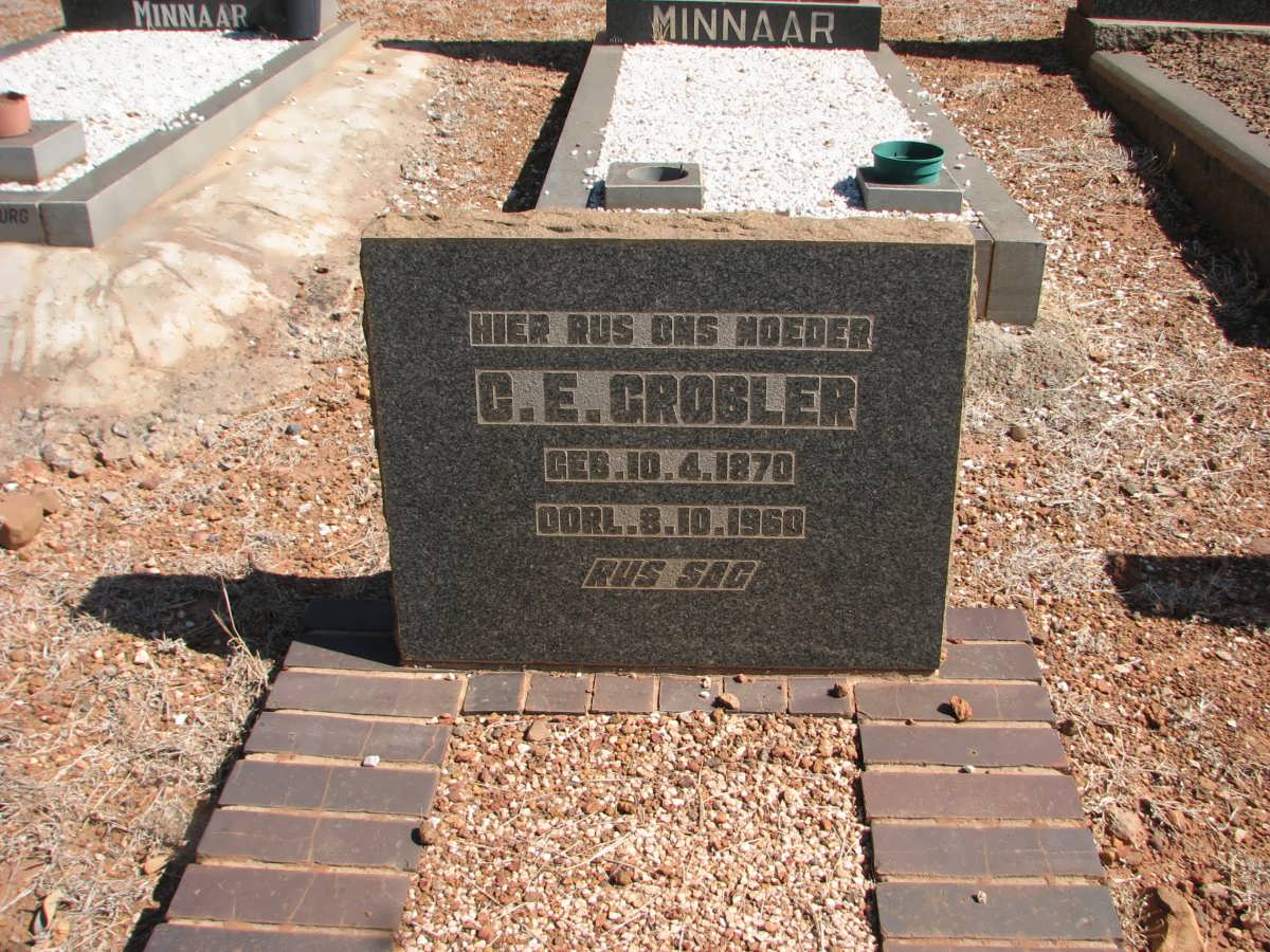 GROBLER C.E. 1870-1960