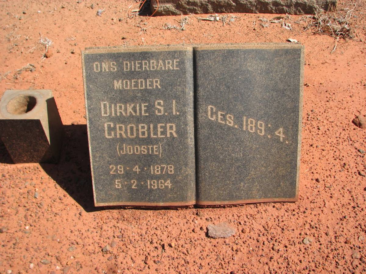 GROBLER Johannes J. 1871-1958 & Dirkie S.I. nee JOOSTE 1878-1964 #2