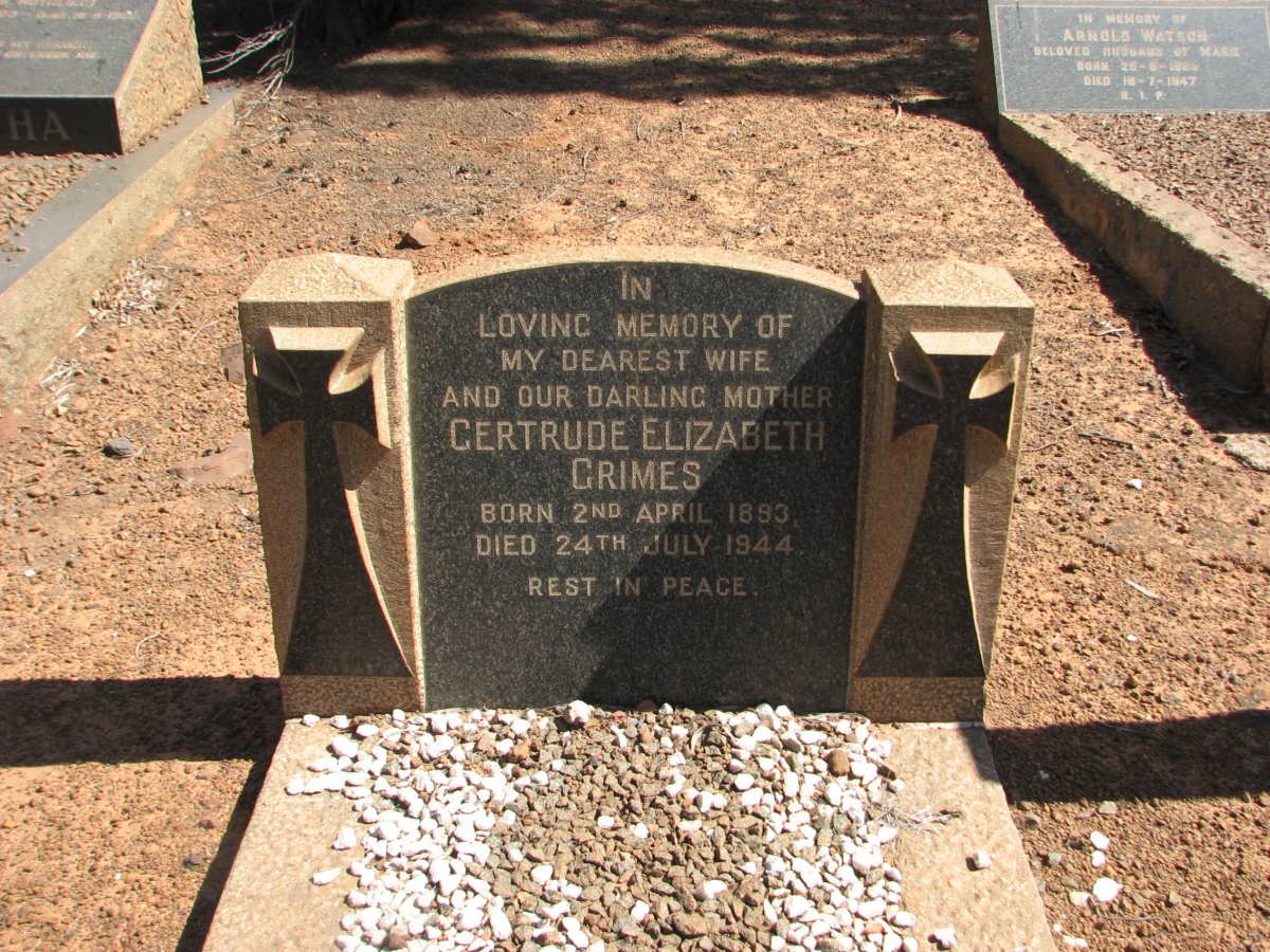 GRIMES Gertrude Elizabeth 1893-1944