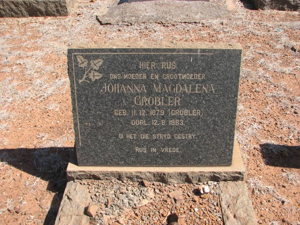 GROBLER Johanna Magdalena nee GROBLER 1879-1963