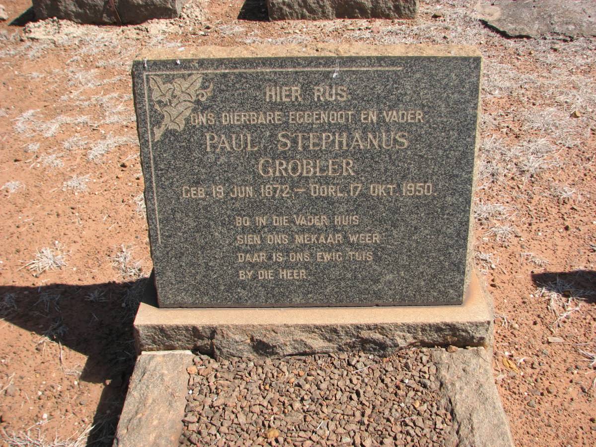 GROBLER Paul Stephanus 1872-1950