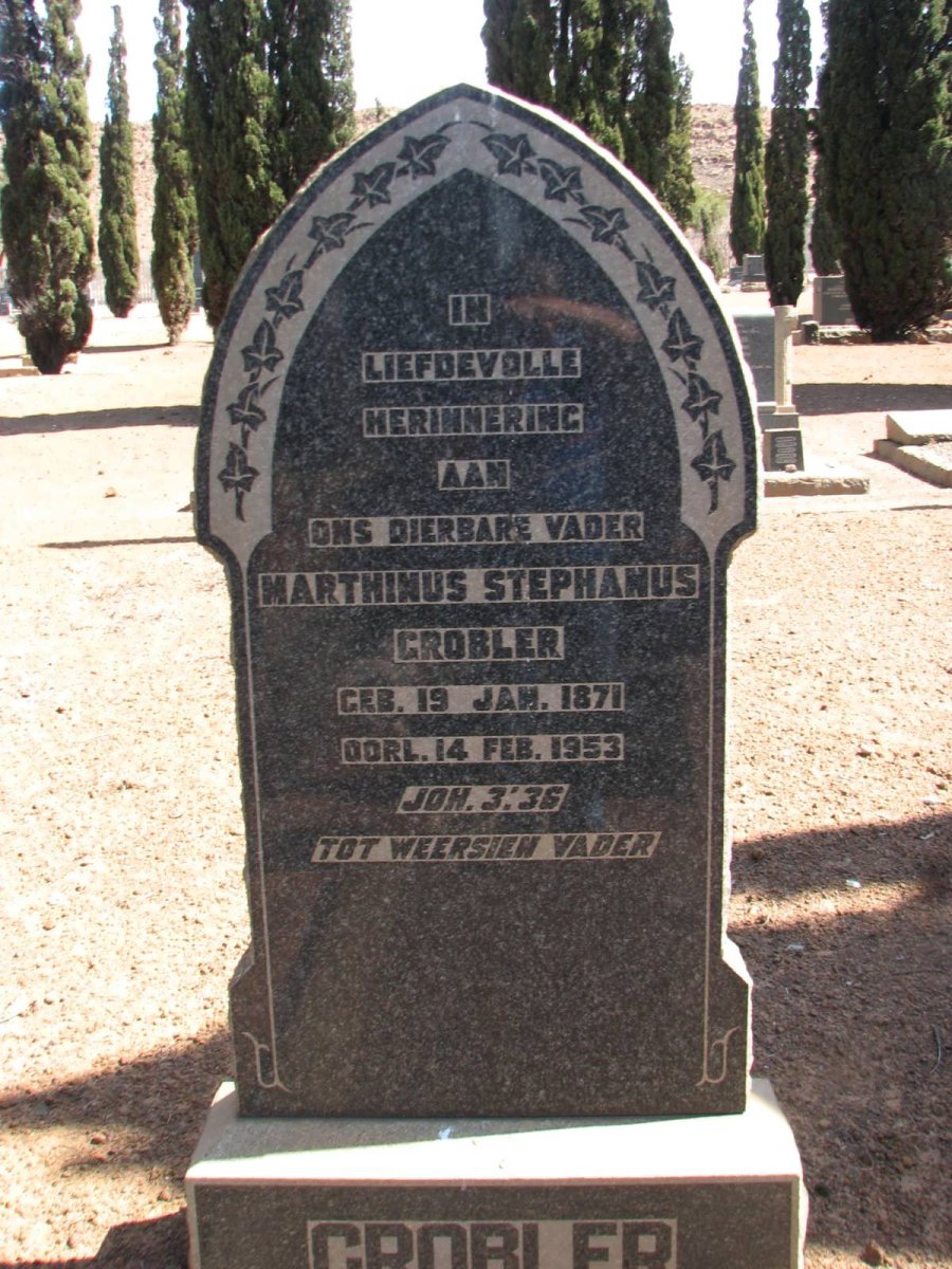 GROBLER Marthinus Stephanus 1871-1953
