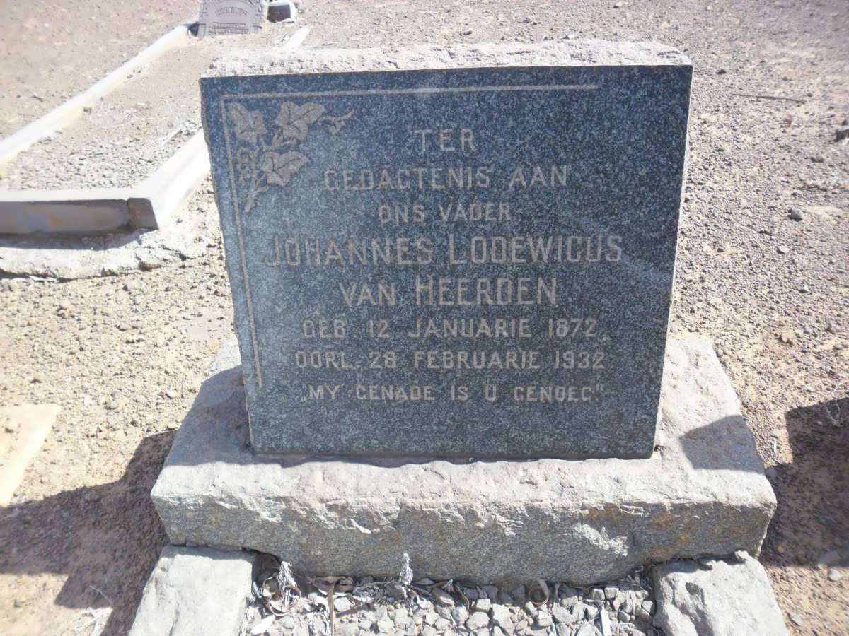 HEERDEN Johannes Lodewicus, van 1872-1932